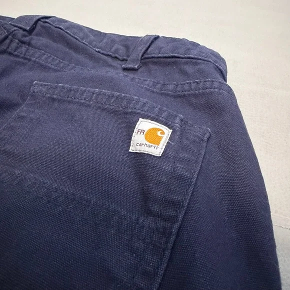 Carhartt FR Flame Fire Resistant Navy Canvas Work Pant 102689-410 Women-6359 - Picture 6 of 12
